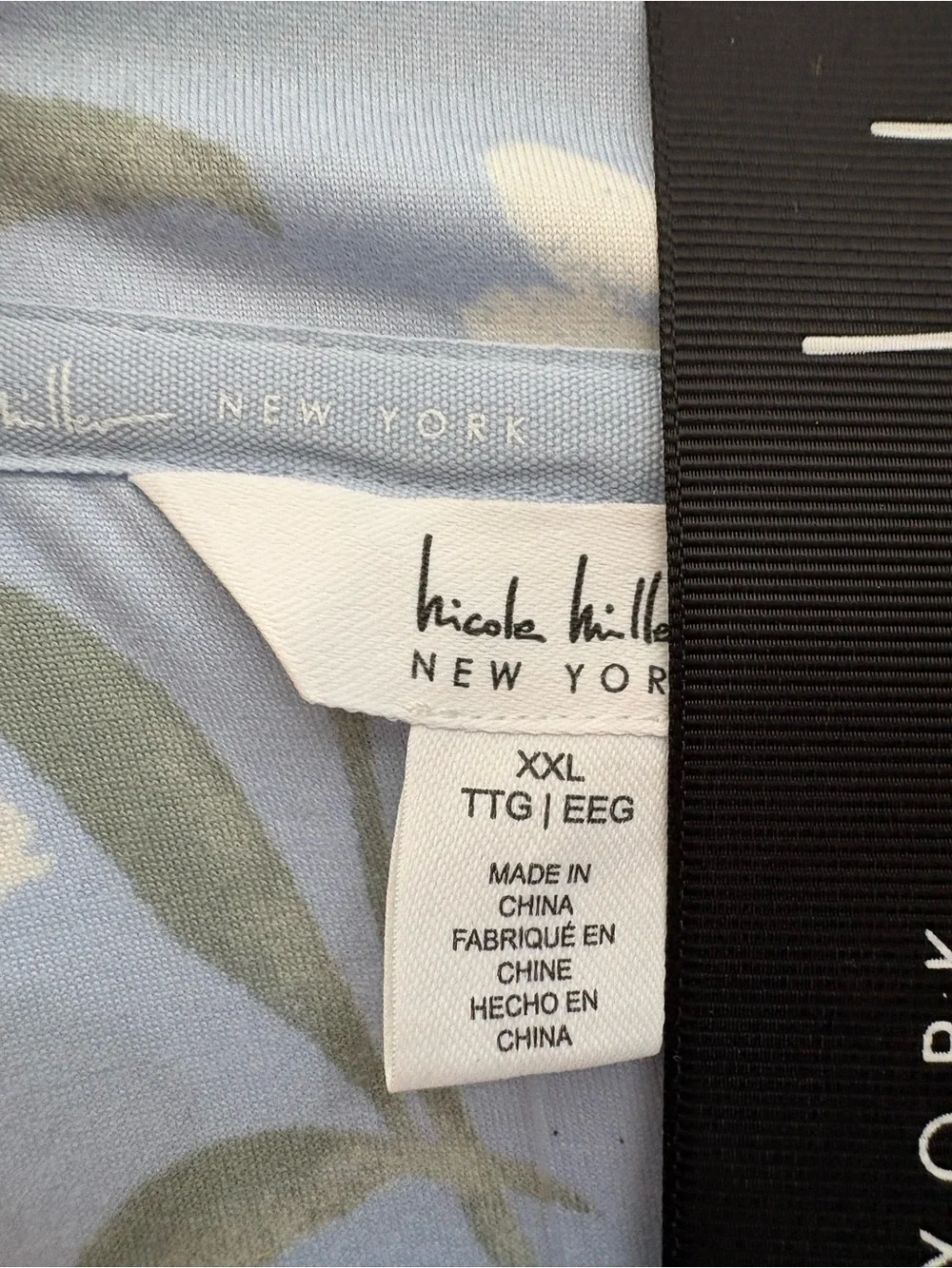 NWT Nicole Miller NY Blue White Floral 2-Piece Pajama Short Set XXL